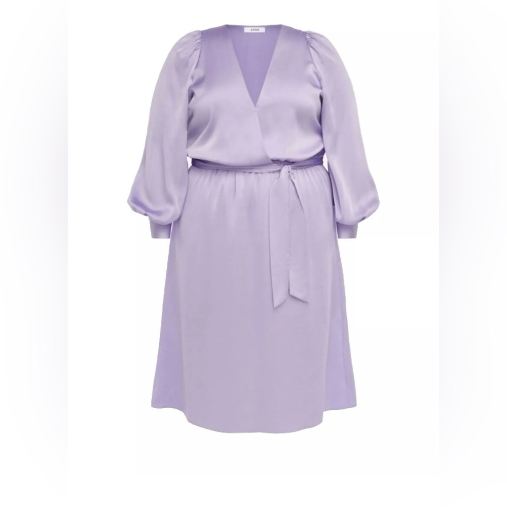 JustFab- Tie Front Midi Dress- Color: Orchid-Women's Size 1X- NEW!!